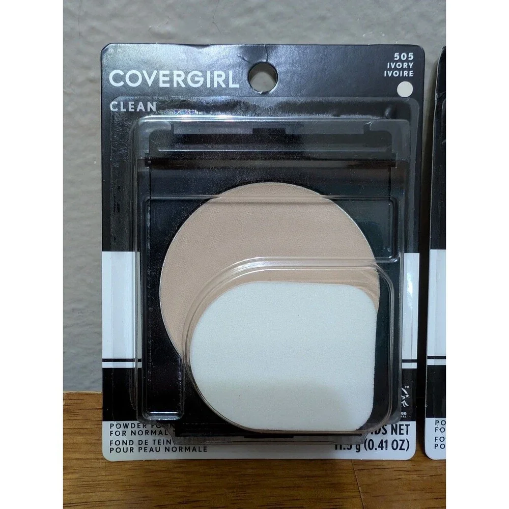 2 Covergirl Clean Powder Foundation 505 Ivory Original Formula Expire 12/20/2026
